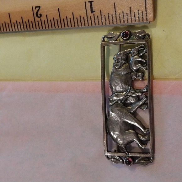 Sterling silver (925) elephant pin - Picture 2 of 5